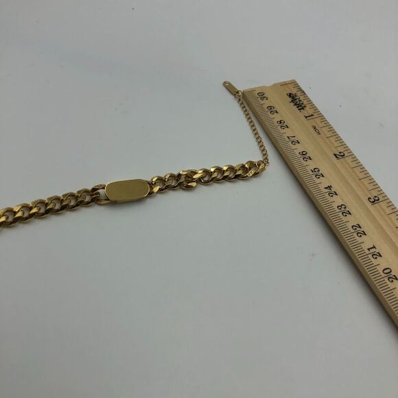 18K Gold Plated Women's Chunky Chain Bracelet Bold Fashion Statement Jewelry - Picture 9 of 10